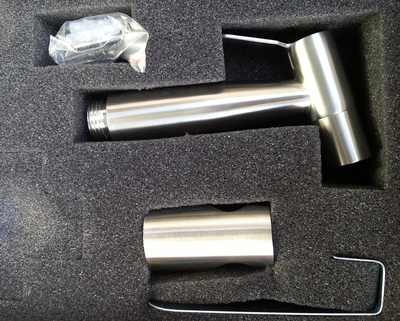 拉絲304不銹鋼馬桶沖洗閥洗車(chē)按壓婦洗菜花灑手持噴槍四件套包郵